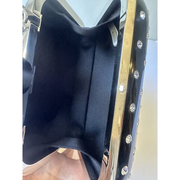 Jimmy Choo Plastic Rhinestone Pink Crystal Black clutch Bag - Picture 15 of 16
